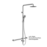 Mecca Care 32mm T Bar Grab Rail Twin Shower - Various Colours